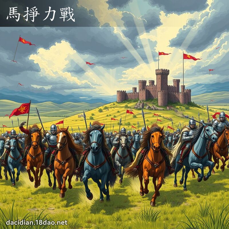 马挣力战 - 国语大辞典配图