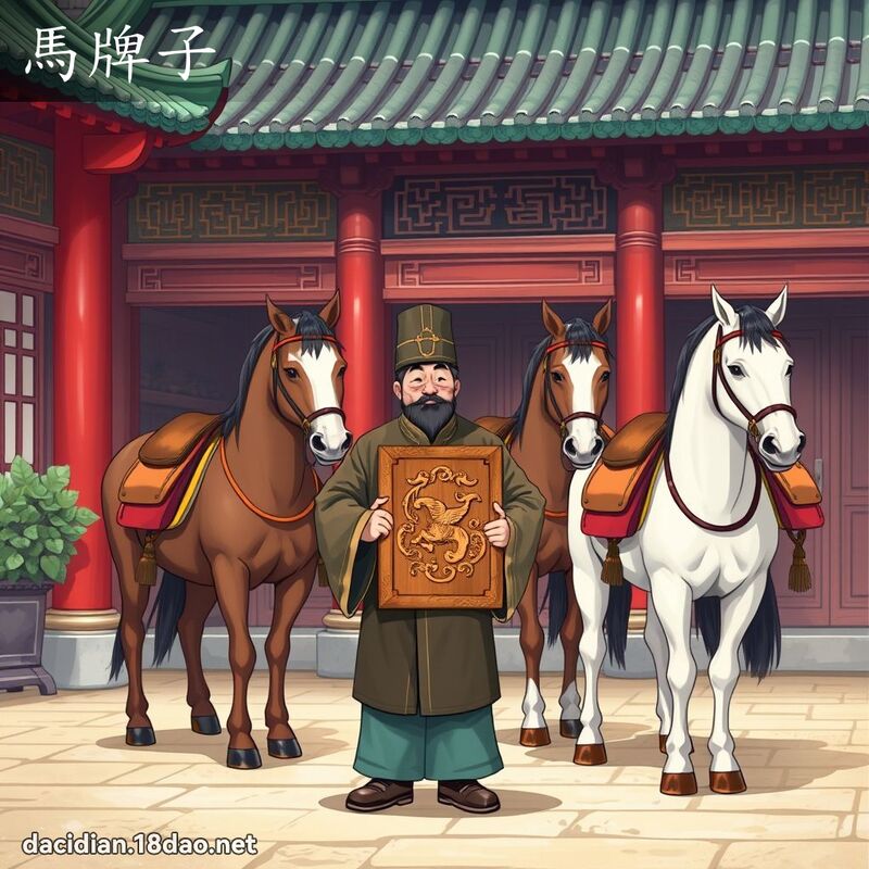 馬牌子 - 國語大辭典配圖