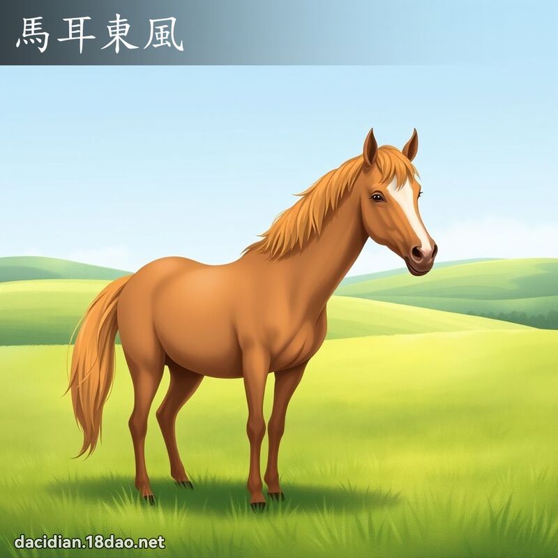 馬耳東風 - 國語大辭典配圖