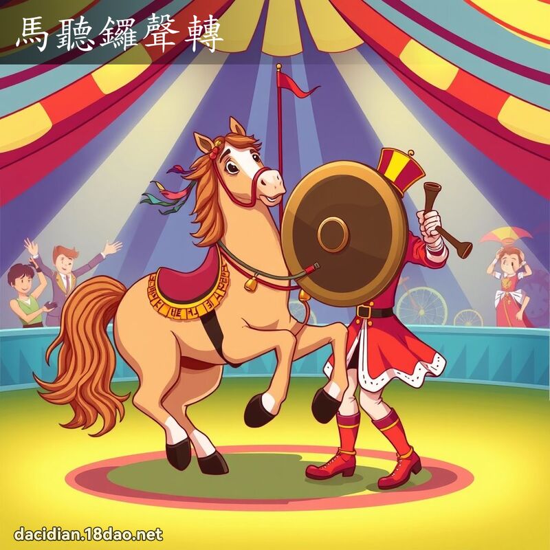 馬聽鑼聲轉 - 國語大辭典配圖