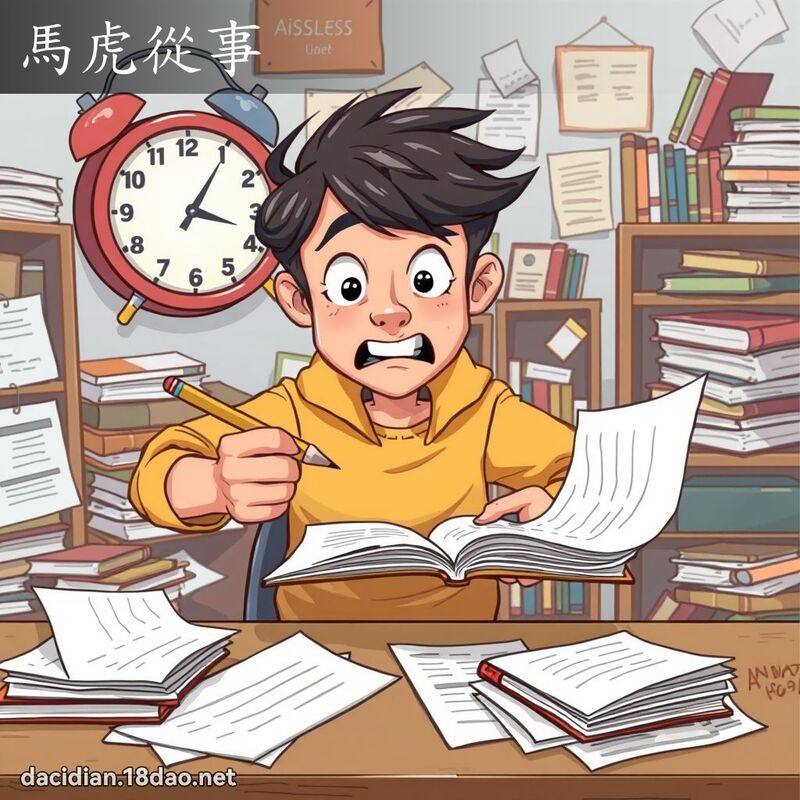 马虎从事 - 国语大辞典配图