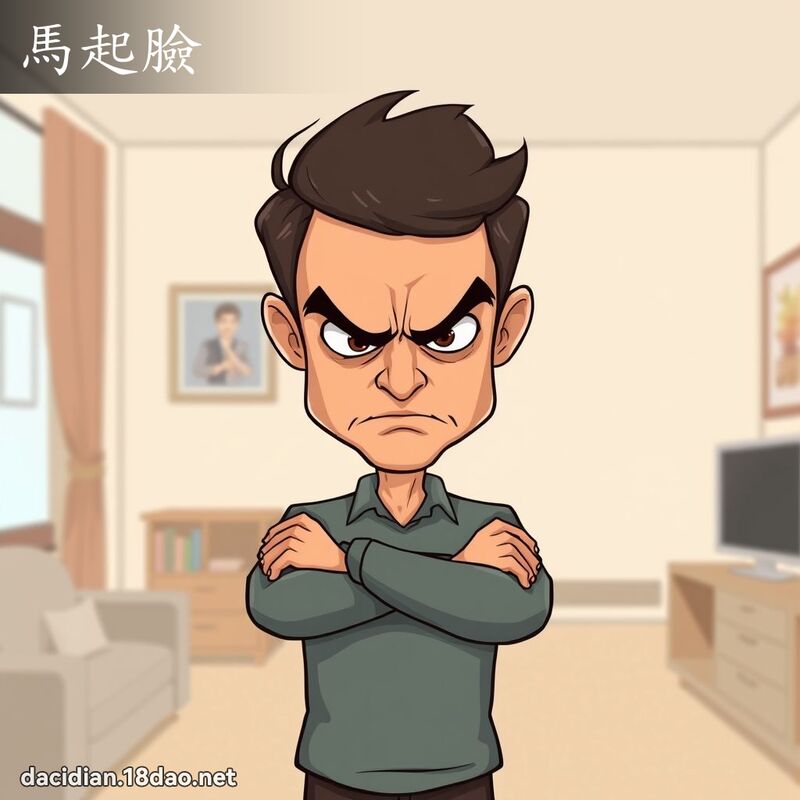 马起脸 - 国语大辞典配图