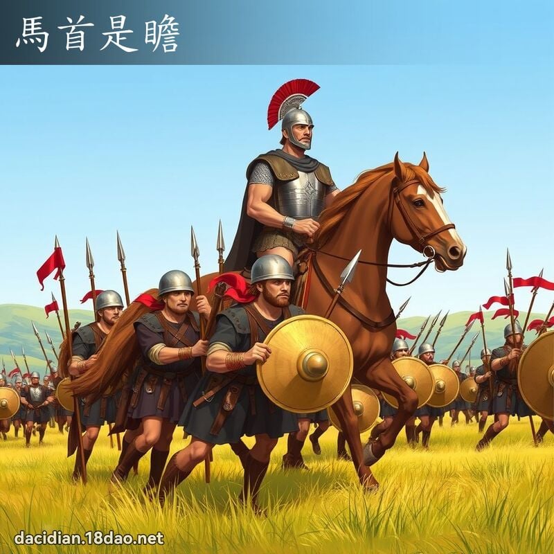 馬首是瞻 - 國語大辭典配圖
