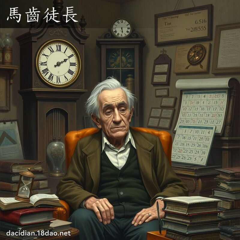 馬齒徒長 - 國語大辭典配圖