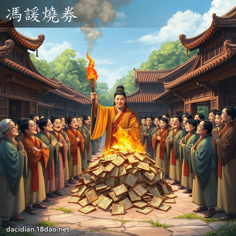 冯諼烧券 - 国语大辞典配图
