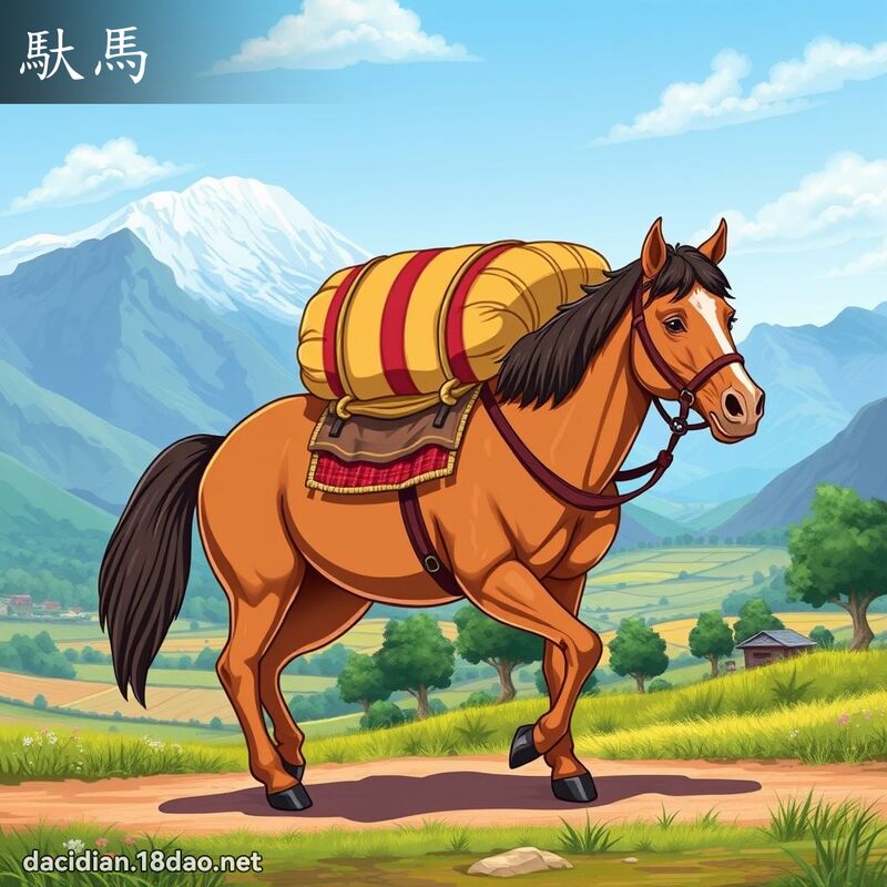 馱馬 - 國語大辭典配圖