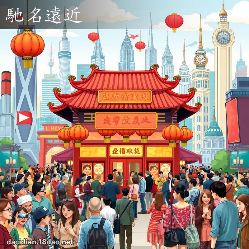 馳名遠近 - 國語大辭典配圖