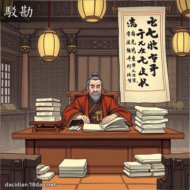 駁勘 - 國語大辭典配圖