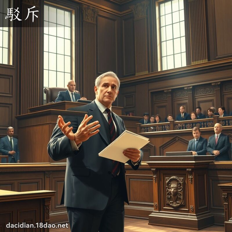 駁斥 - 國語大辭典配圖