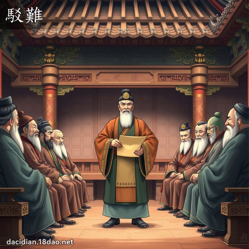 駁難 - 國語大辭典配圖