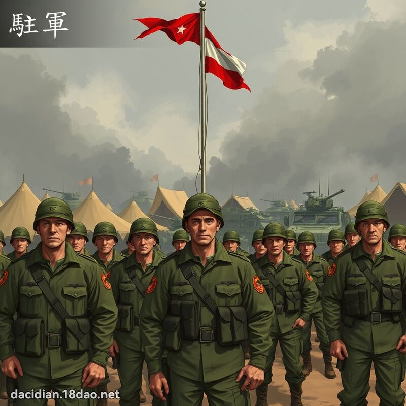 駐軍 - 國語大辭典配圖