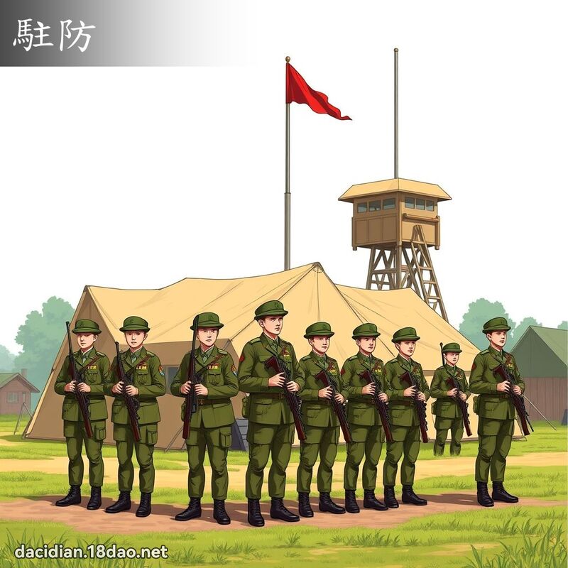 驻防 - 国语大辞典配图
