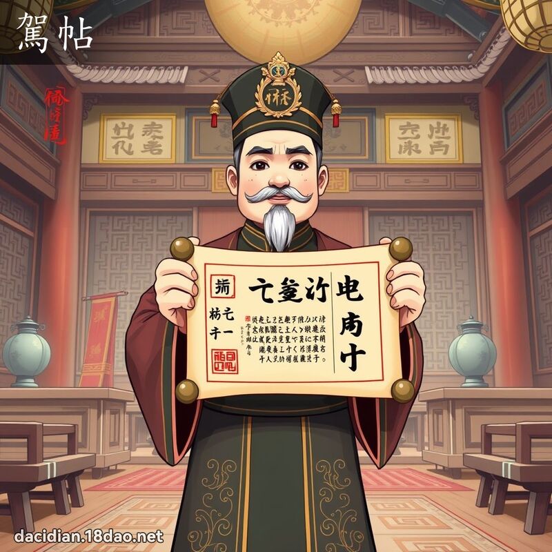 驾帖 - 国语大辞典配图