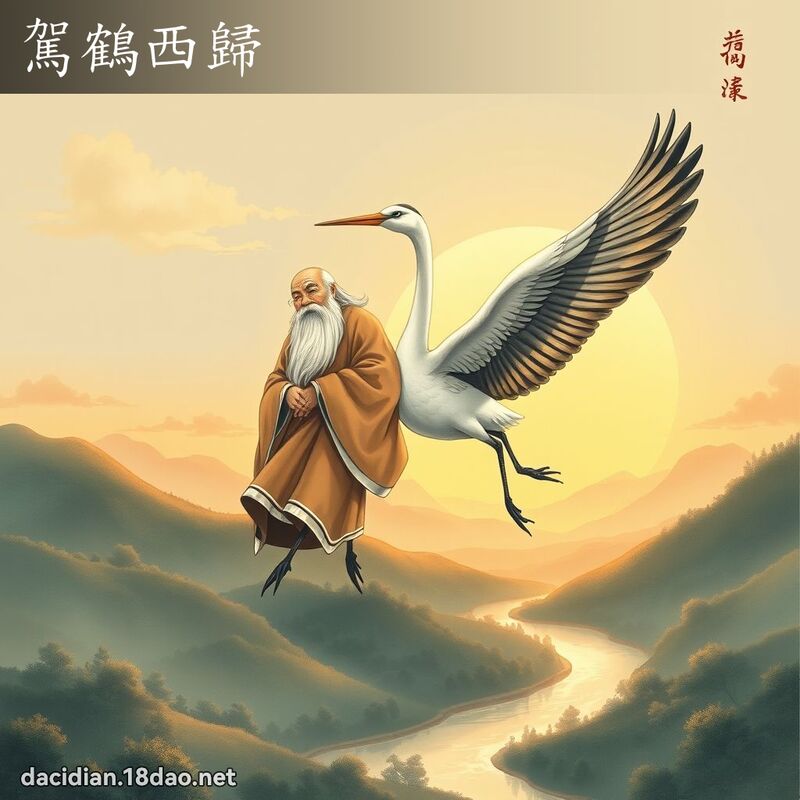 驾鹤西归 - 国语大辞典配图