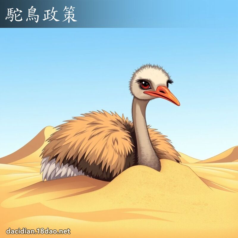 驼鸟政策 - 国语大辞典配图
