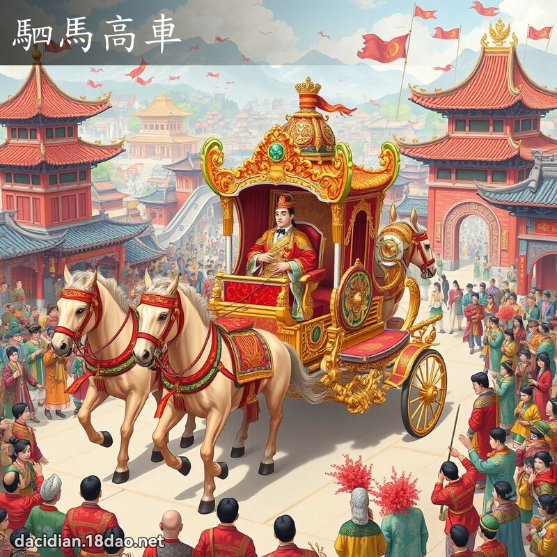 駟马高车 - 国语大辞典配图