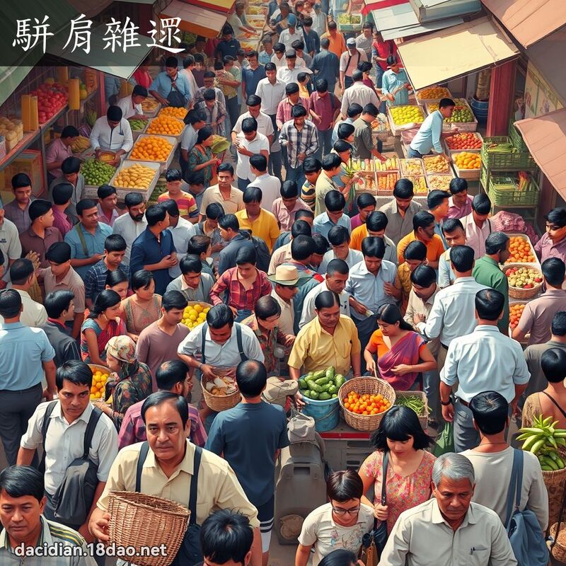 駢肩雜遝 - 國語大辭典配圖
