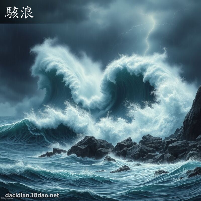 骇浪 - 国语大辞典配图