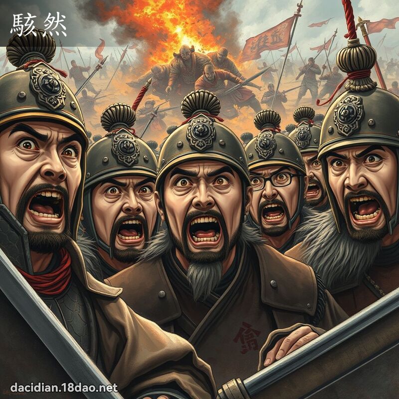 駭然 - 國語大辭典配圖