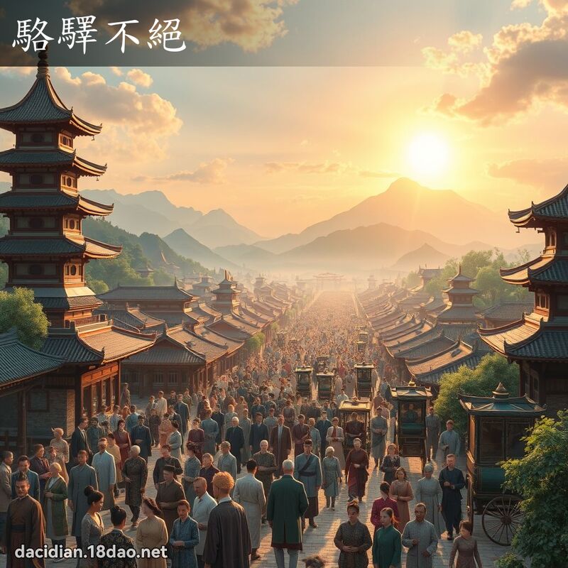 駱驛不絕 - 國語大辭典配圖