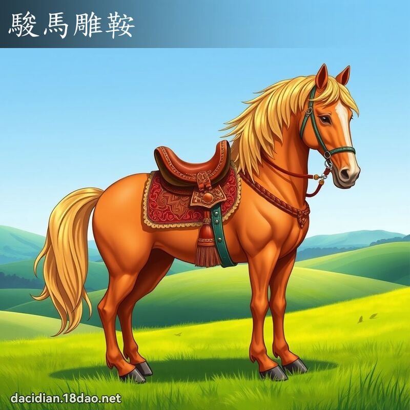 骏马雕鞍 - 国语大辞典配图