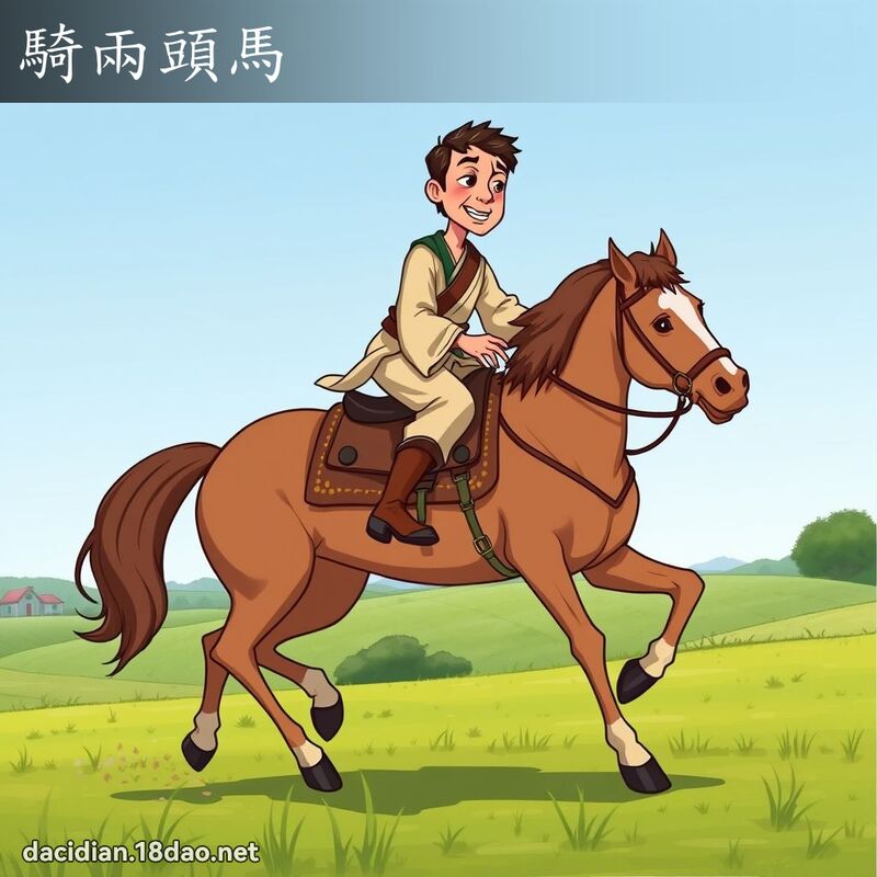 骑两头马 - 国语大辞典配图