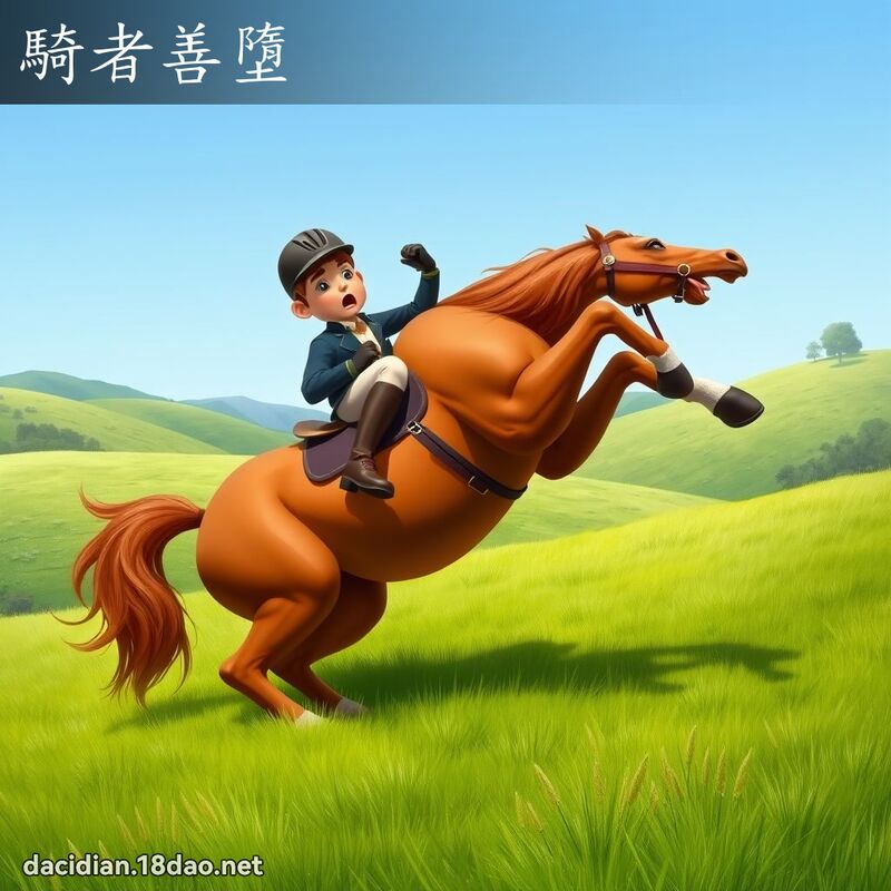 骑者善墮 - 国语大辞典配图