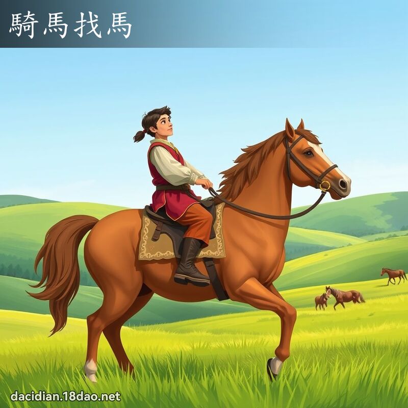 騎馬找馬 - 國語大辭典配圖