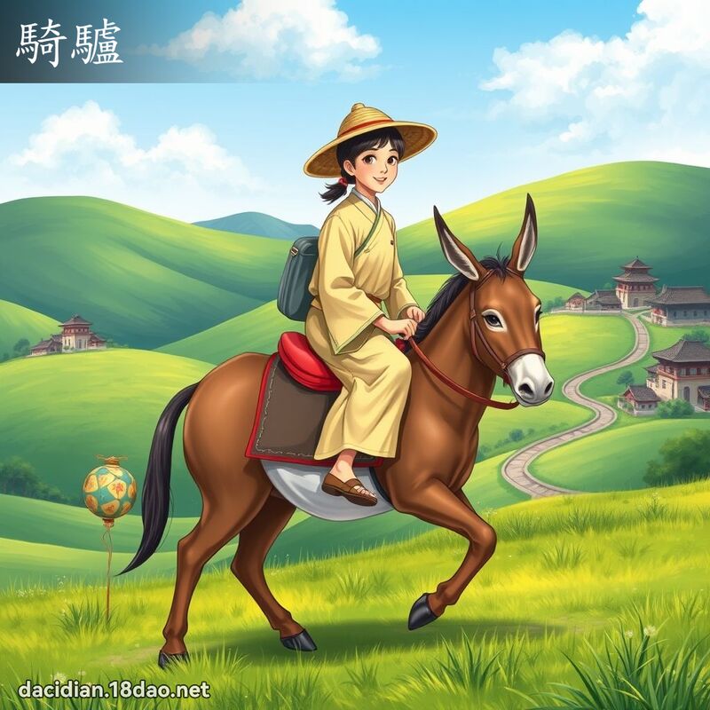 骑驴 - 国语大辞典配图