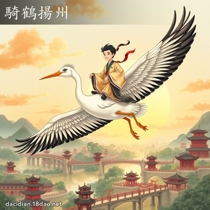 騎鶴揚州 - 國語大辭典配圖