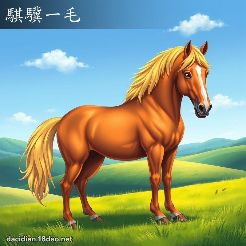 騏驥一毛 - 国语大辞典配图