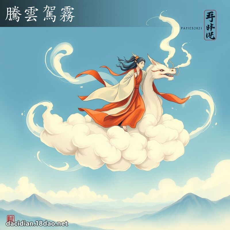 腾云驾雾 - 国语大辞典配图