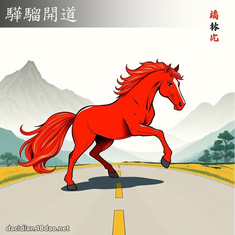 驊騮開道 - 國語大辭典配圖