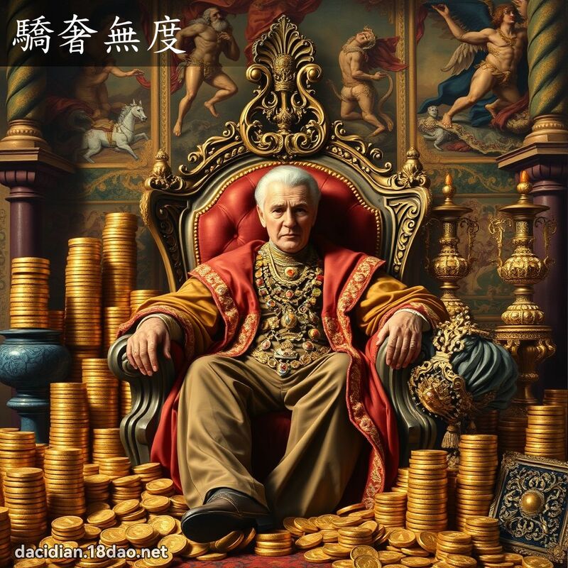 驕奢無度 - 國語大辭典配圖