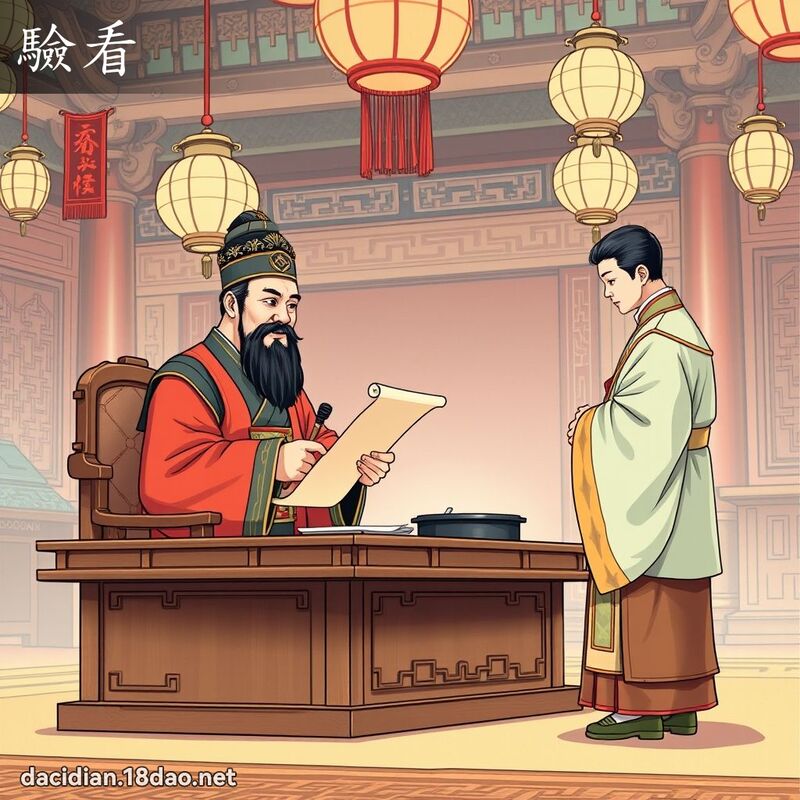 驗看 - 國語大辭典配圖