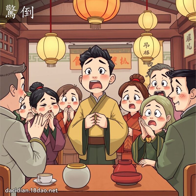 驚倒 - 國語大辭典配圖