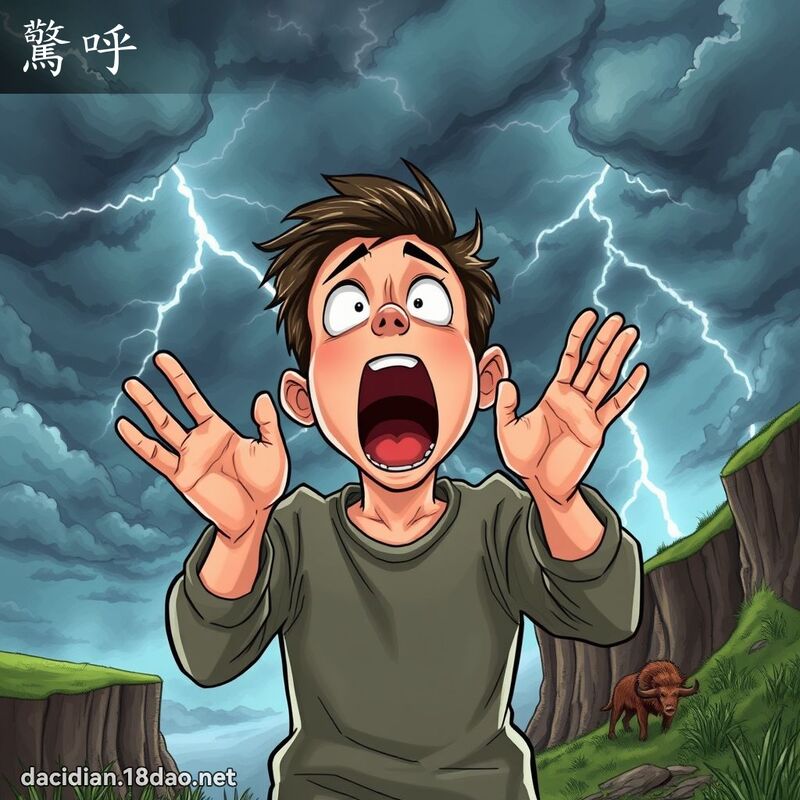 驚呼 - 國語大辭典配圖