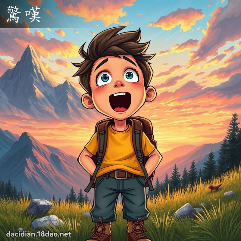 驚嘆 - 國語大辭典配圖