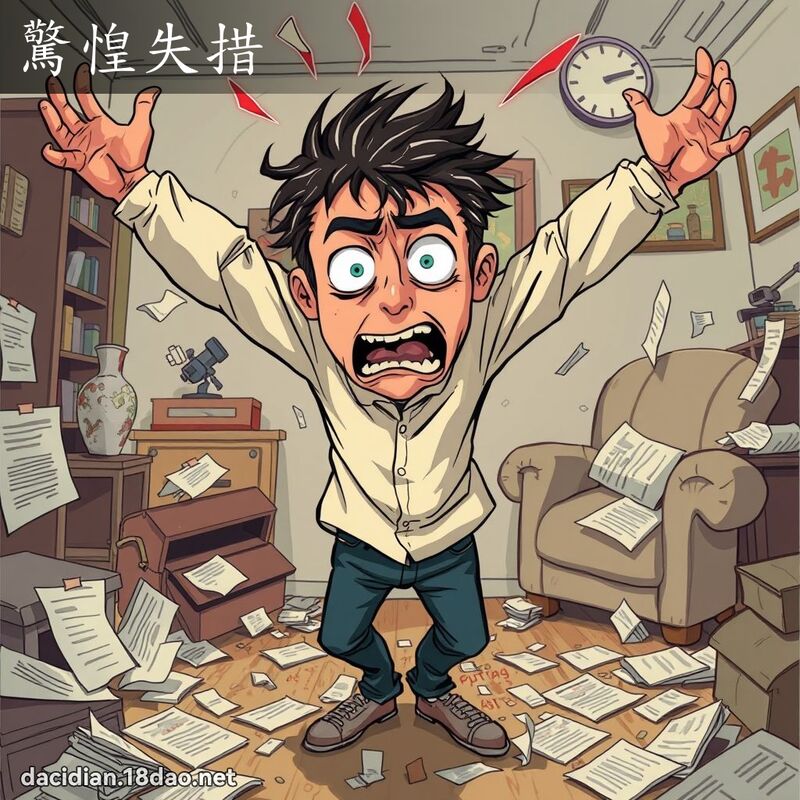 驚惶失措 - 國語大辭典配圖