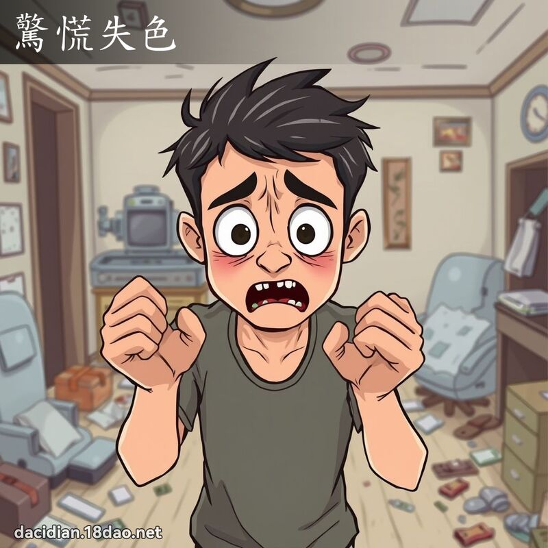 驚慌失色 - 國語大辭典配圖