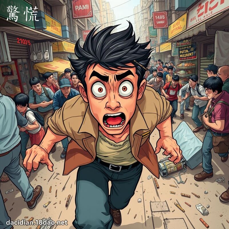 驚慌 - 國語大辭典配圖