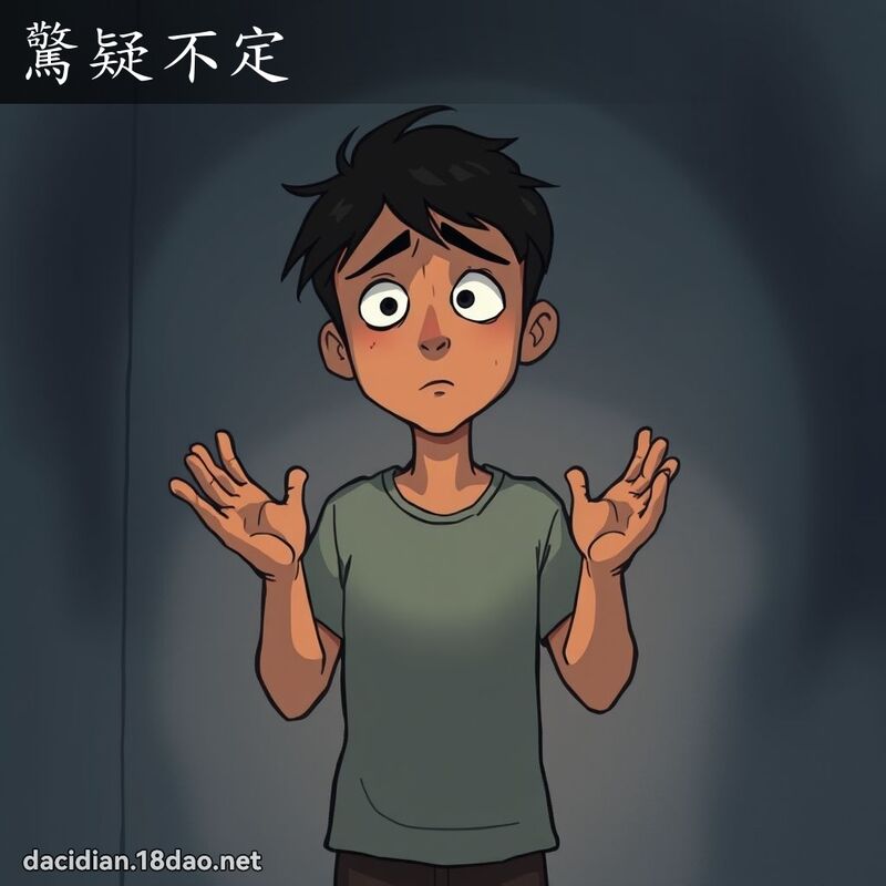 驚疑不定 - 國語大辭典配圖