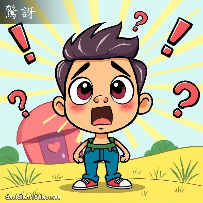 驚訝 - 國語大辭典配圖