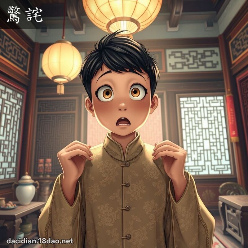 驚詫 - 國語大辭典配圖
