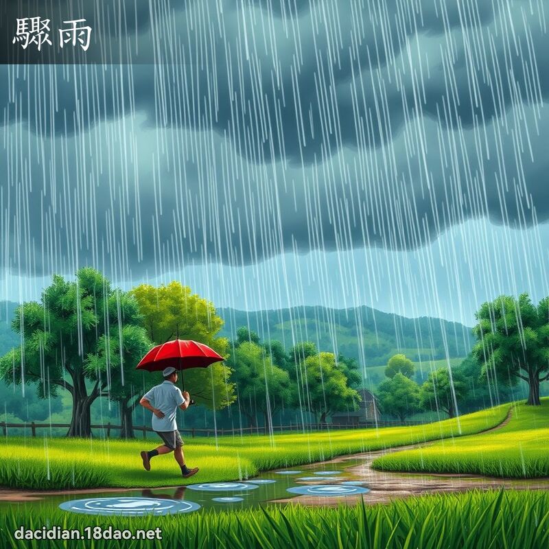 骤雨 - 国语大辞典配图