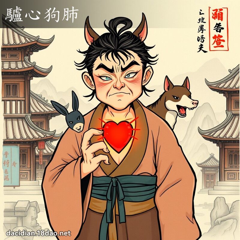 驴心狗肺 - 国语大辞典配图
