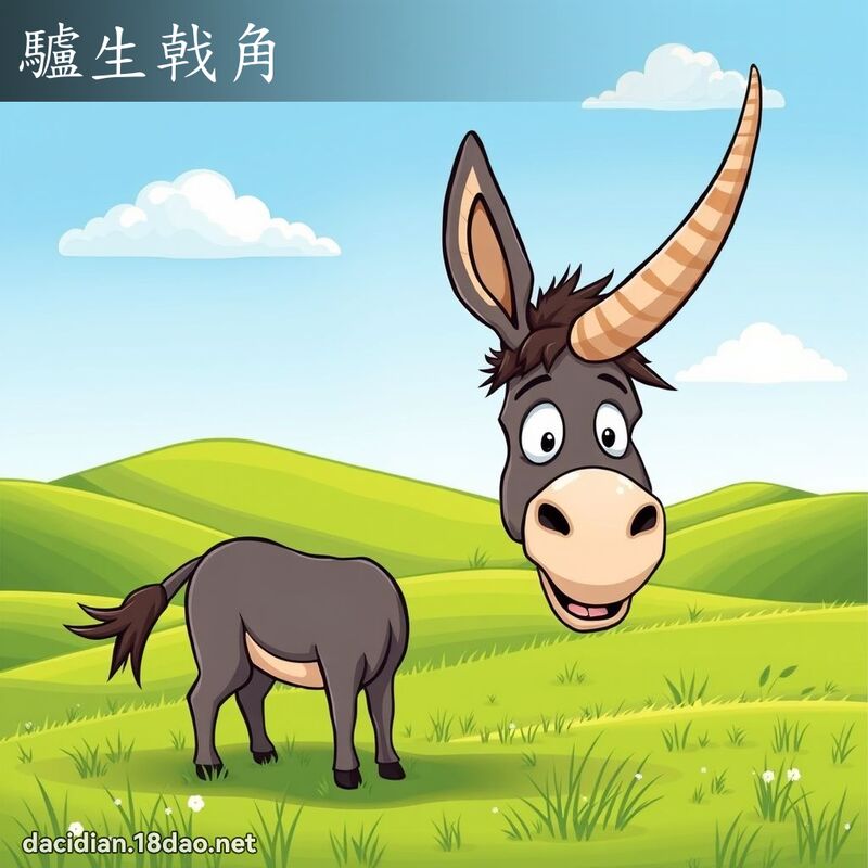 驴生戟角 - 国语大辞典配图