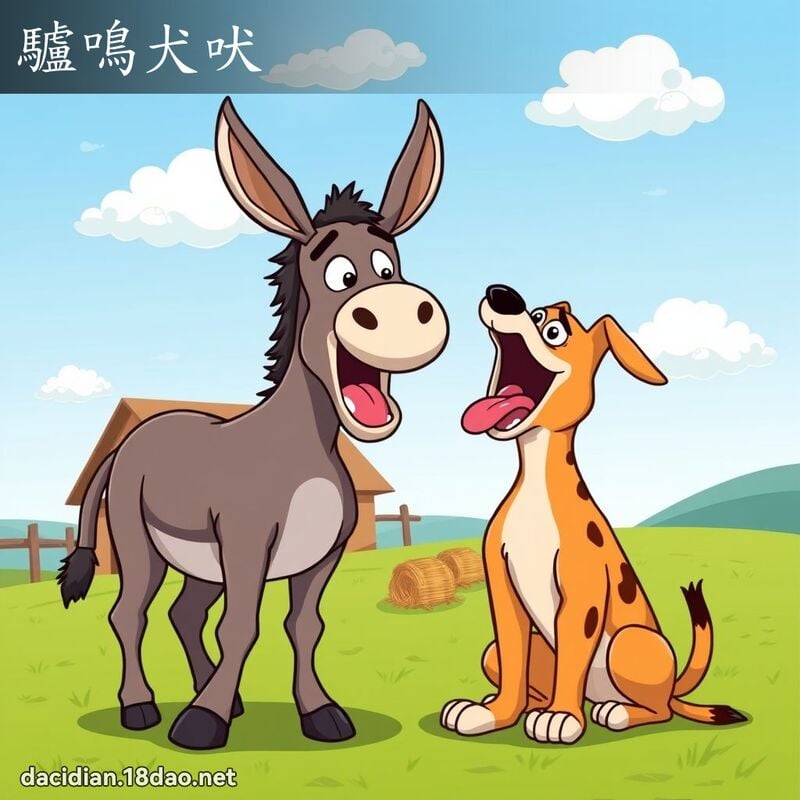驴鸣犬吠 - 国语大辞典配图