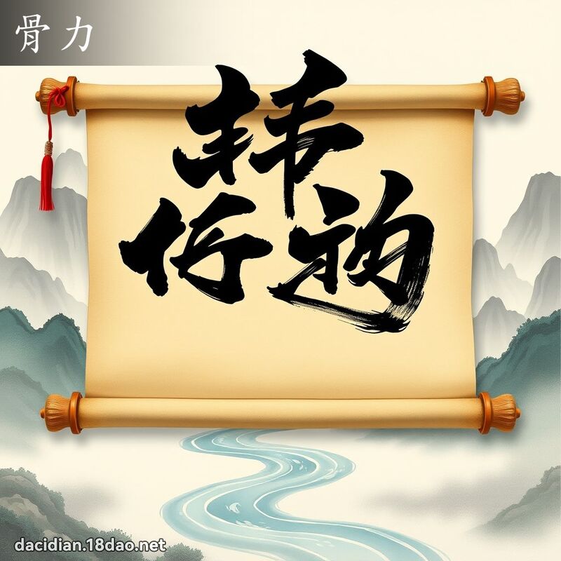 词语: 骨力 (多意词)