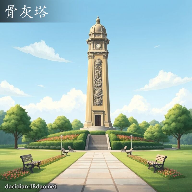 骨灰塔 - 國語大辭典配圖